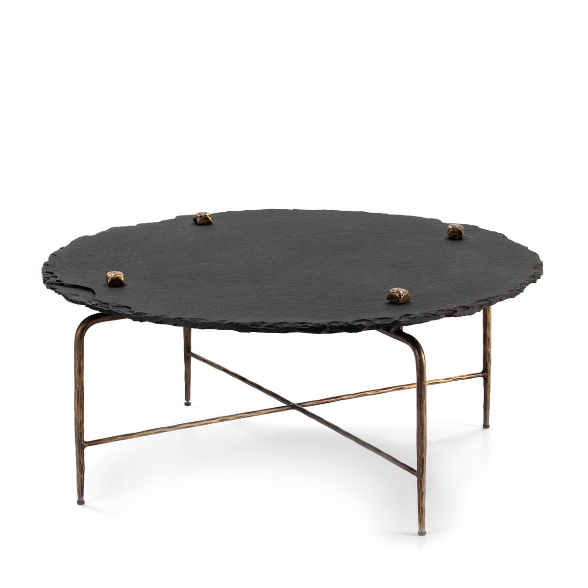 Table basse design pierre et métal EDGE