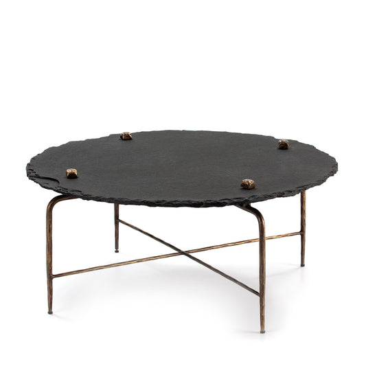 Table basse design pierre et métal EDGE