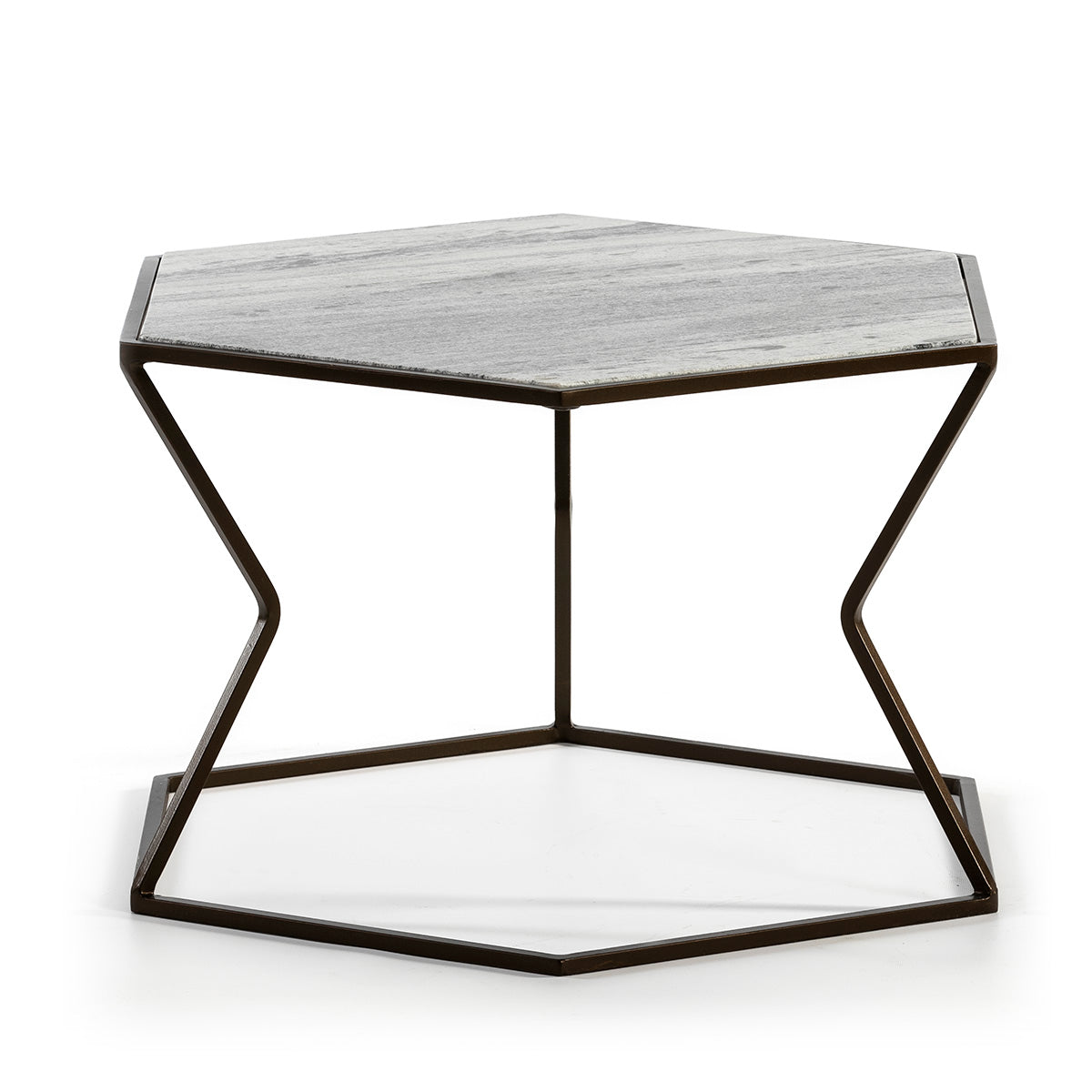 Table basse marbre et métal LUZO