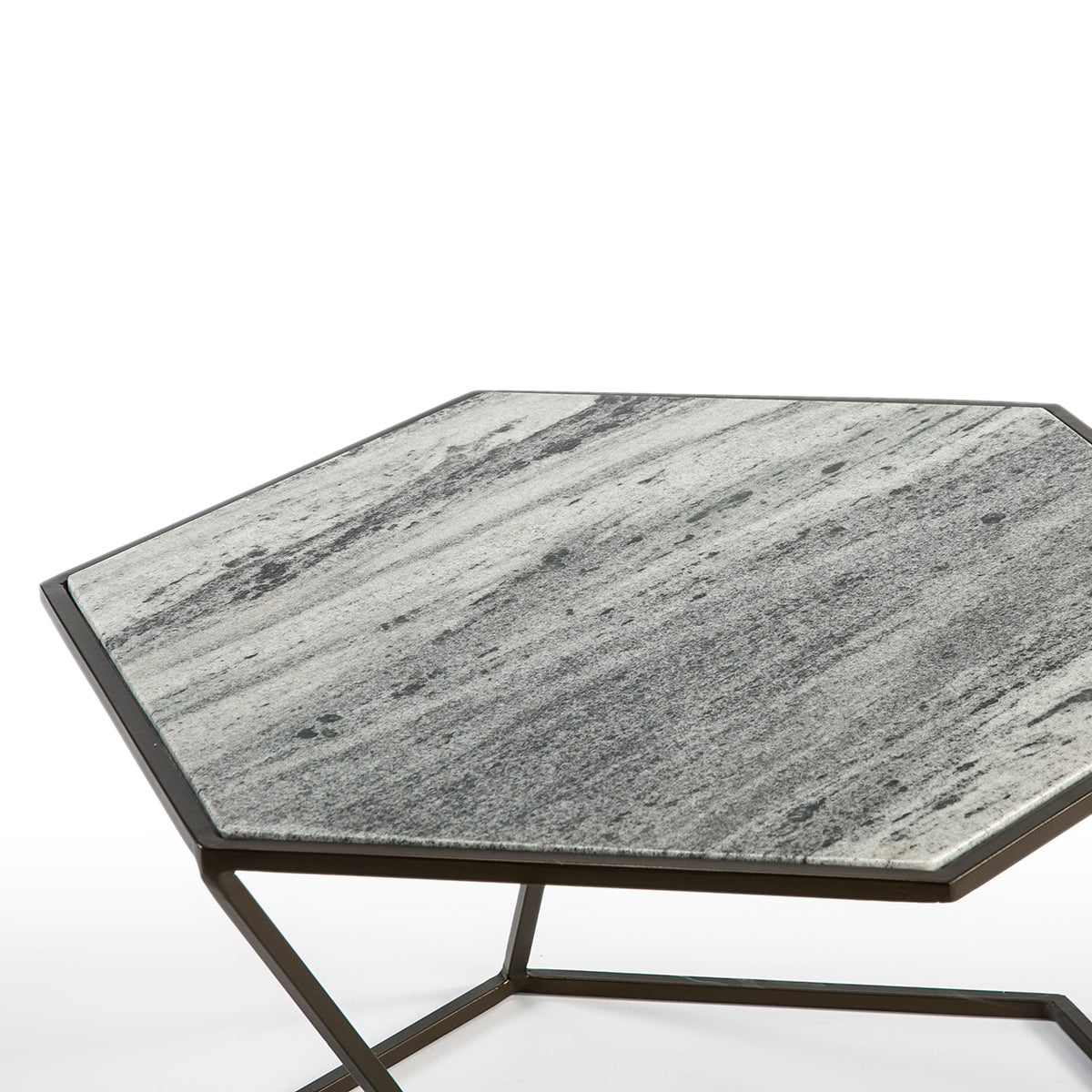 Table basse marbre et métal LUZO