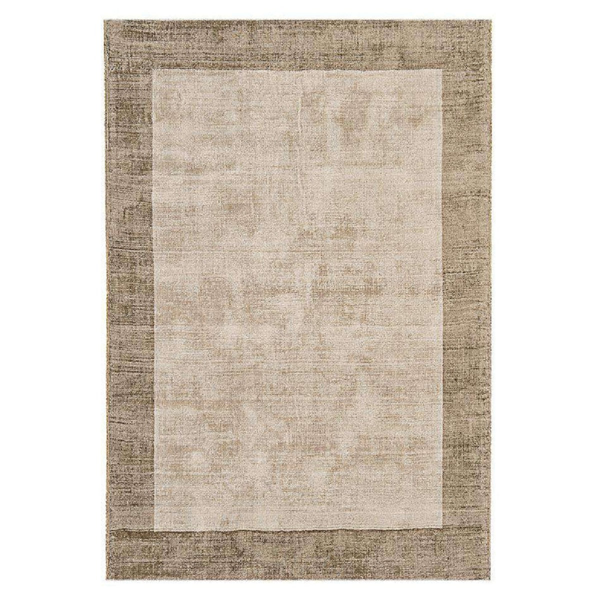 Tapis fait main uni à bordures LAME - Novatrend
