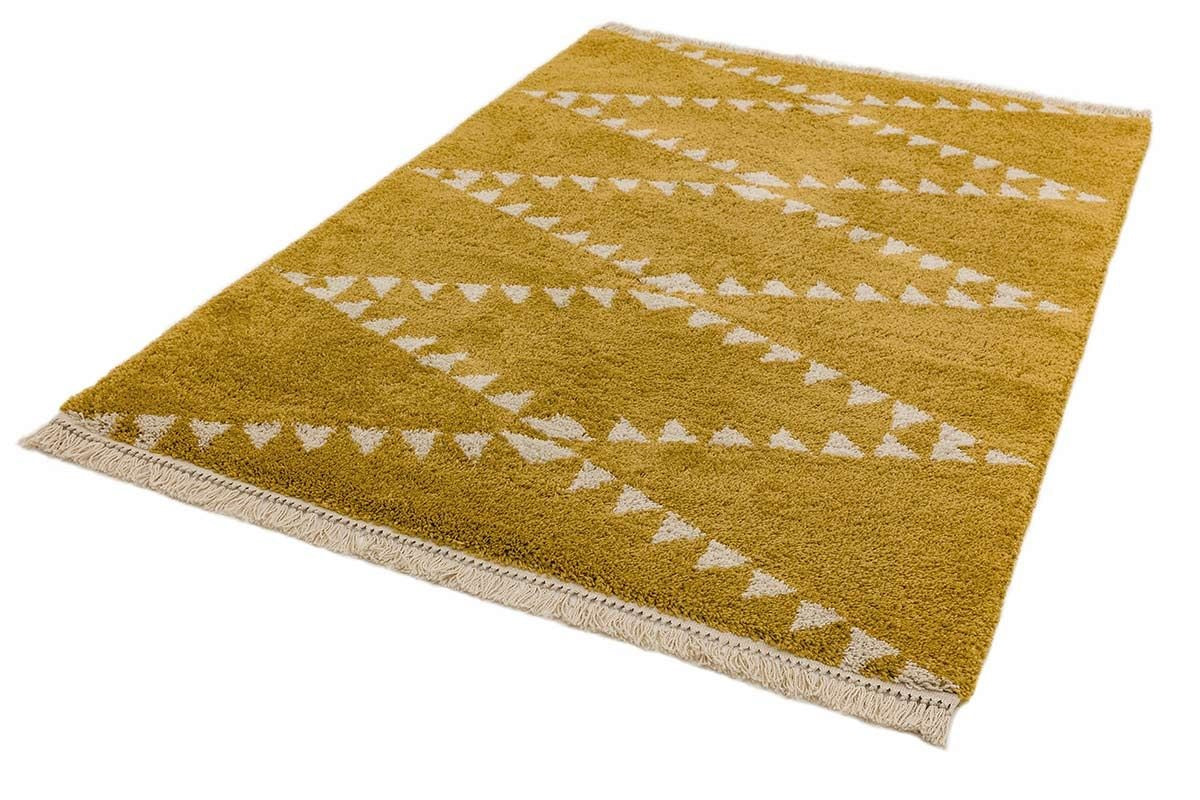 Tapis style berbère à franges effet laine DIKO - Novatrend