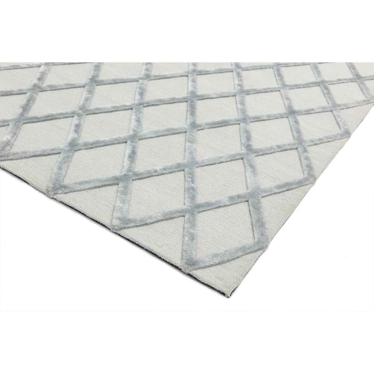 Tapis de salon tufté main laine et viscose KENNET