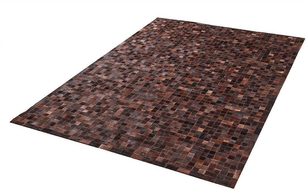 Tapis de salon moderne cuir véritable PATCHY - Novatrend