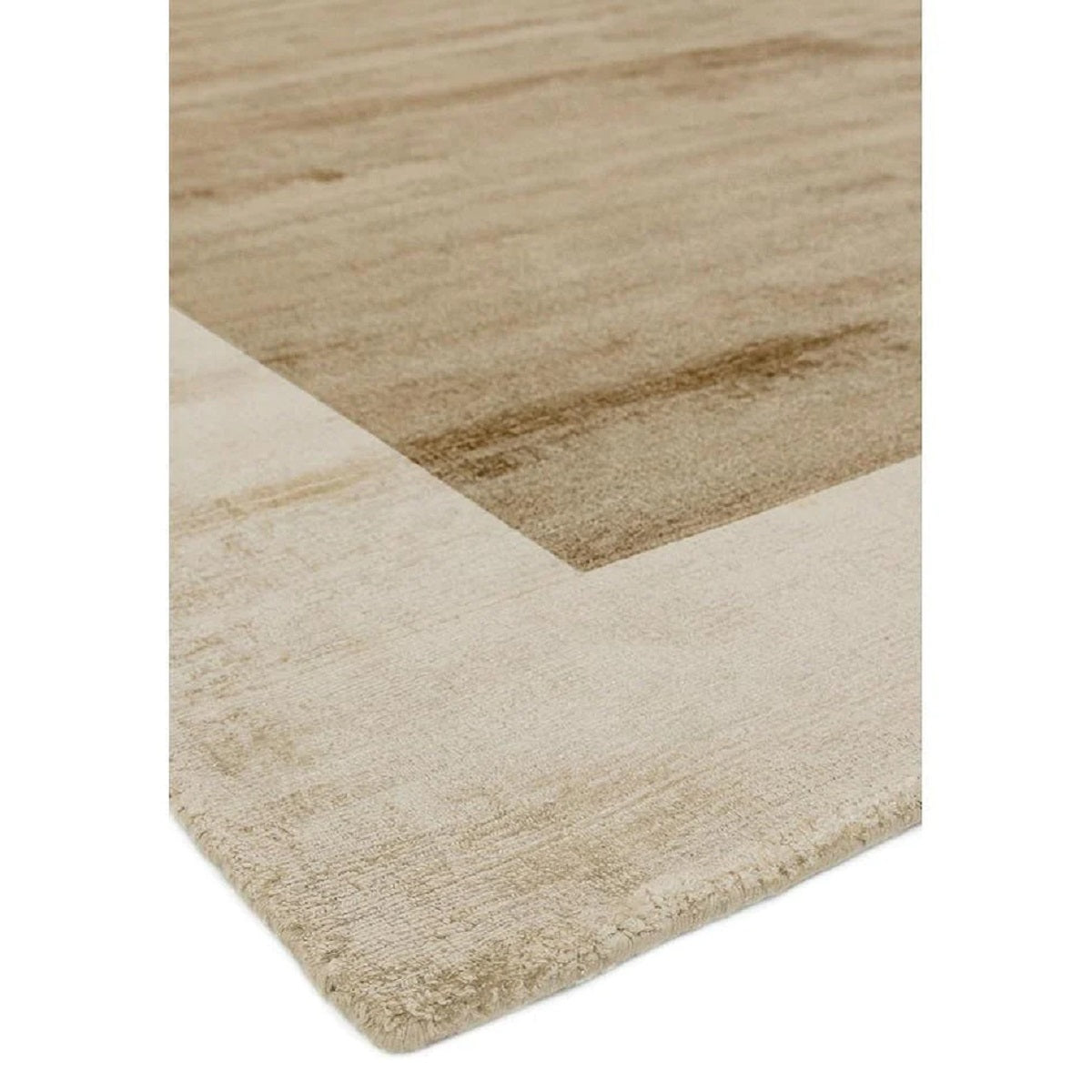 Tapis fait main uni à bordures LAME - Novatrend