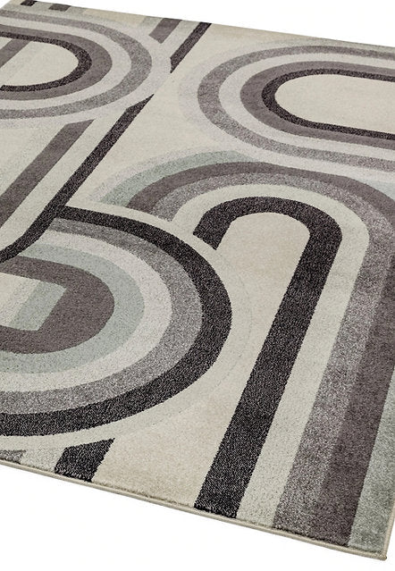 Tapis de salon moderne rétro tissé plat AVON - Novatrend