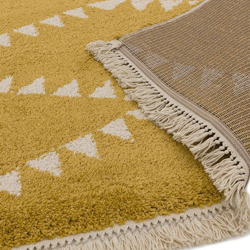Tapis style berbère à franges effet laine DIKO - Novatrend