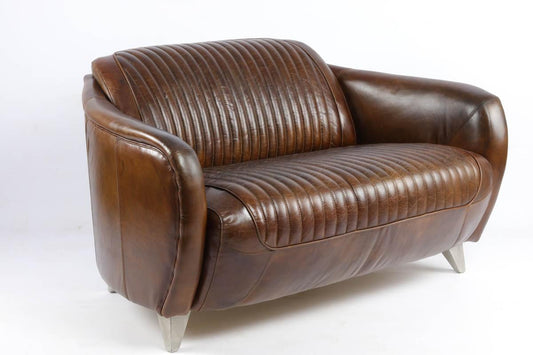 Canapé Sporster en cuir véritable - Novatrend