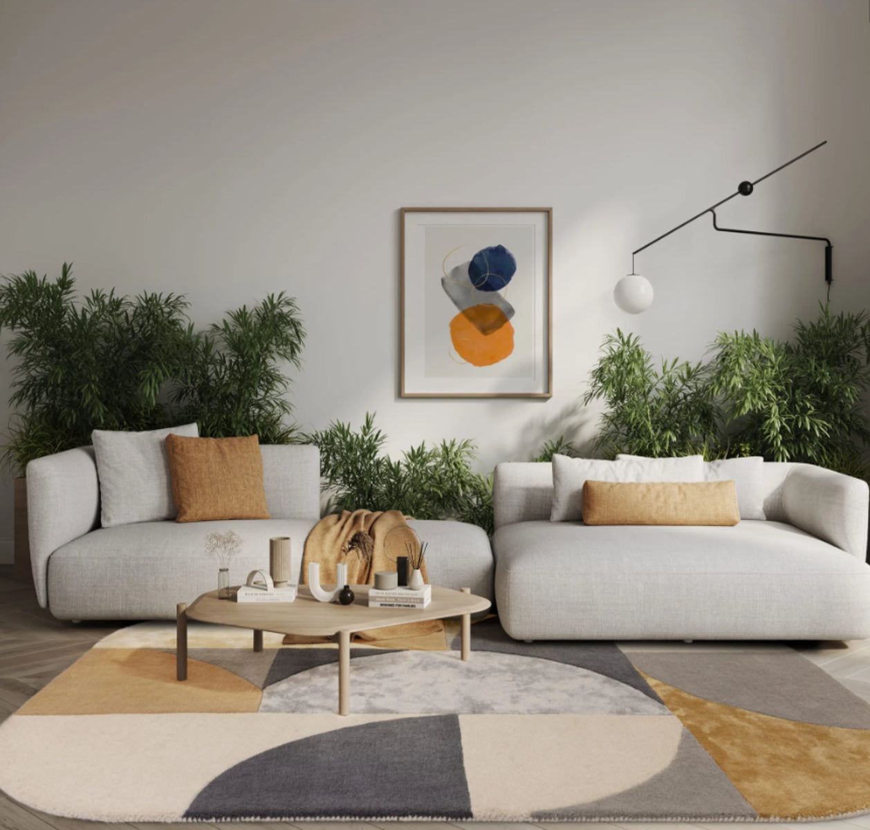 Tapis de salon moderne en laine LAVO