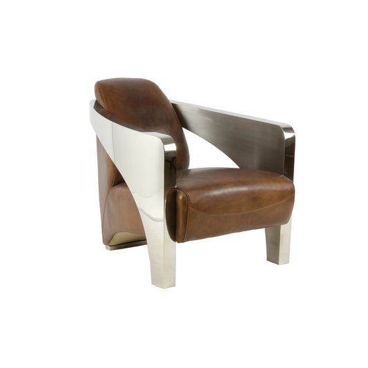Sillón de cuero genuino THE AMERICAN