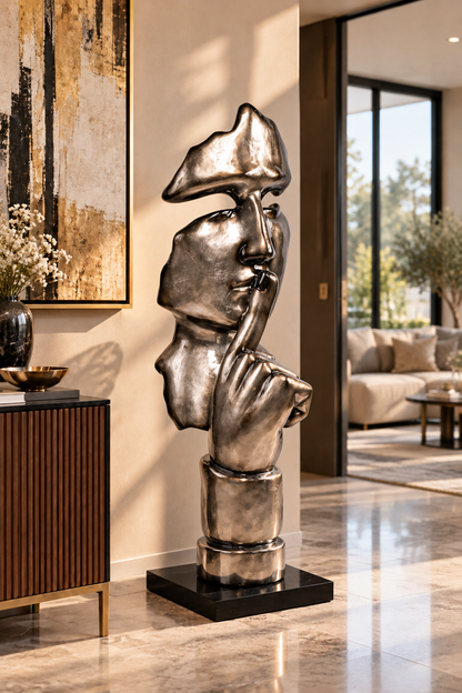 Sculpture géante moderne SILENCE POP - 1m50