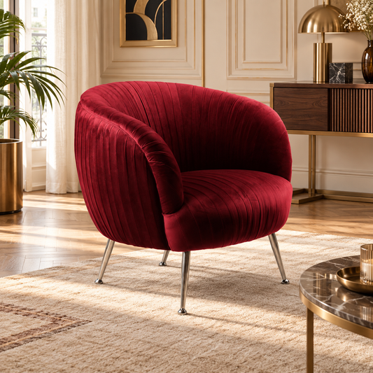 Sillón PALACIO de terciopelo rojo