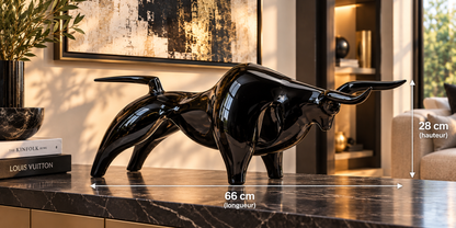 Sculpture statue moderne BLACK BULL