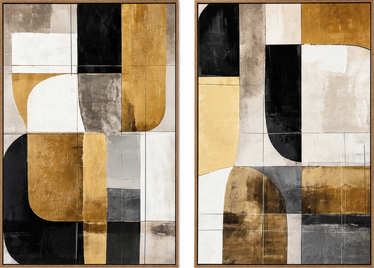 Tableau cadre en bois EQUILIBRIUM - Set de 2