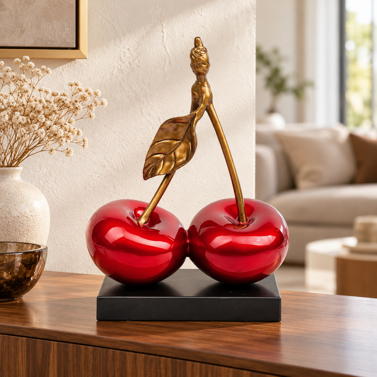 Escultura estatua moderna GOLDEN CHERRY
