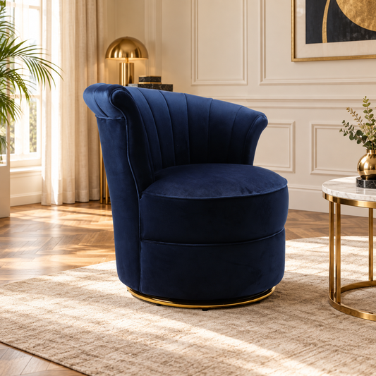 Sillón Terciopelo Azul SILWAN