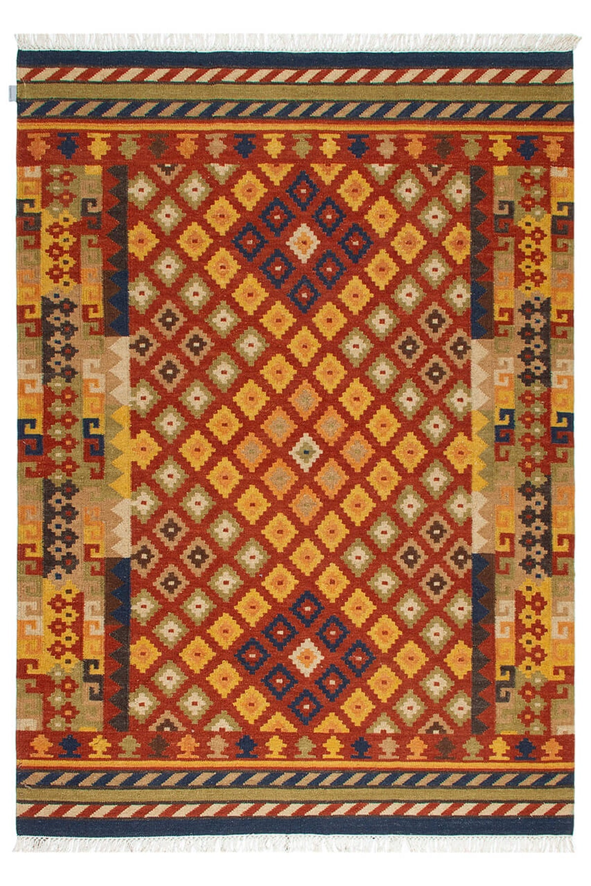 Alfombra kilim oriental de lana tejida a mano SIVA