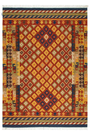Alfombra kilim oriental de lana tejida a mano SIVA