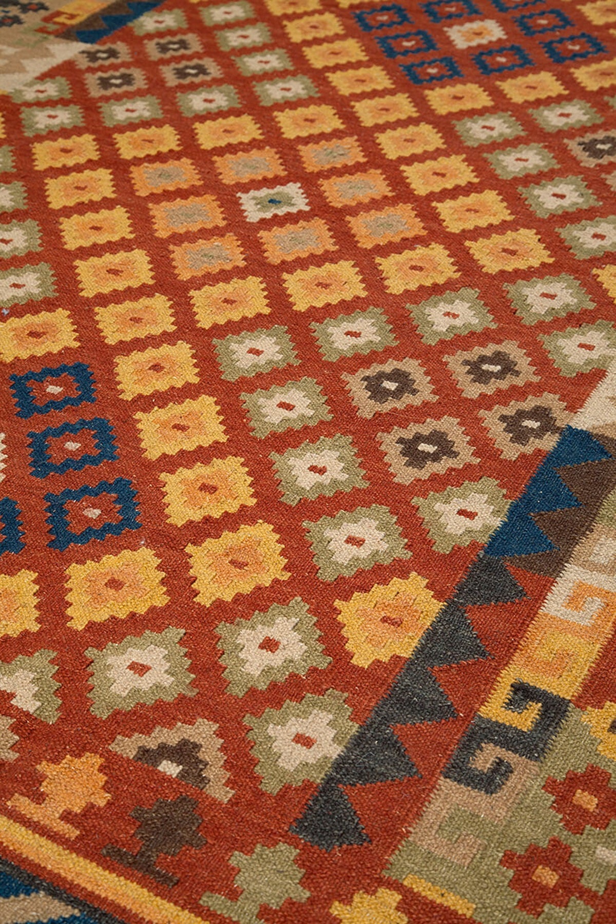 Alfombra kilim oriental de lana tejida a mano SIVA