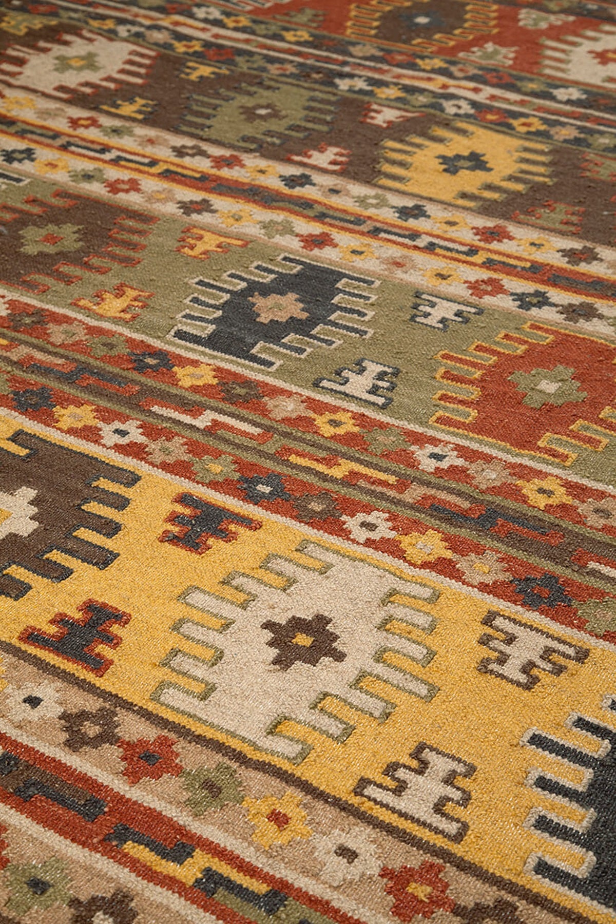Alfombra kilim oriental de lana tejida a mano LAZO