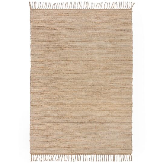 Cotton Chenille and Jute Rug ARROW Beige