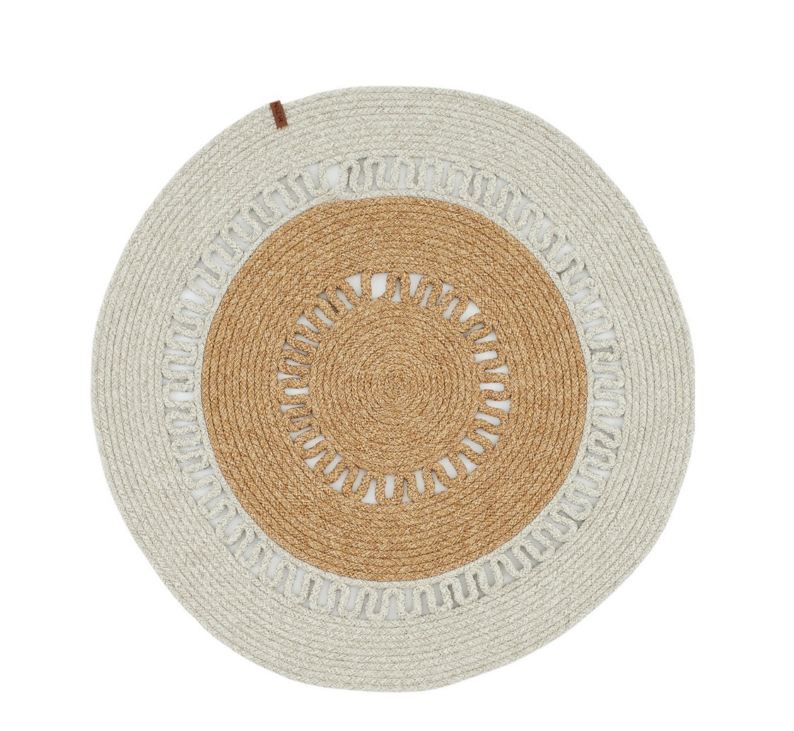 Tapis intérieur/extérieur tissé main aspect jute CUZCO