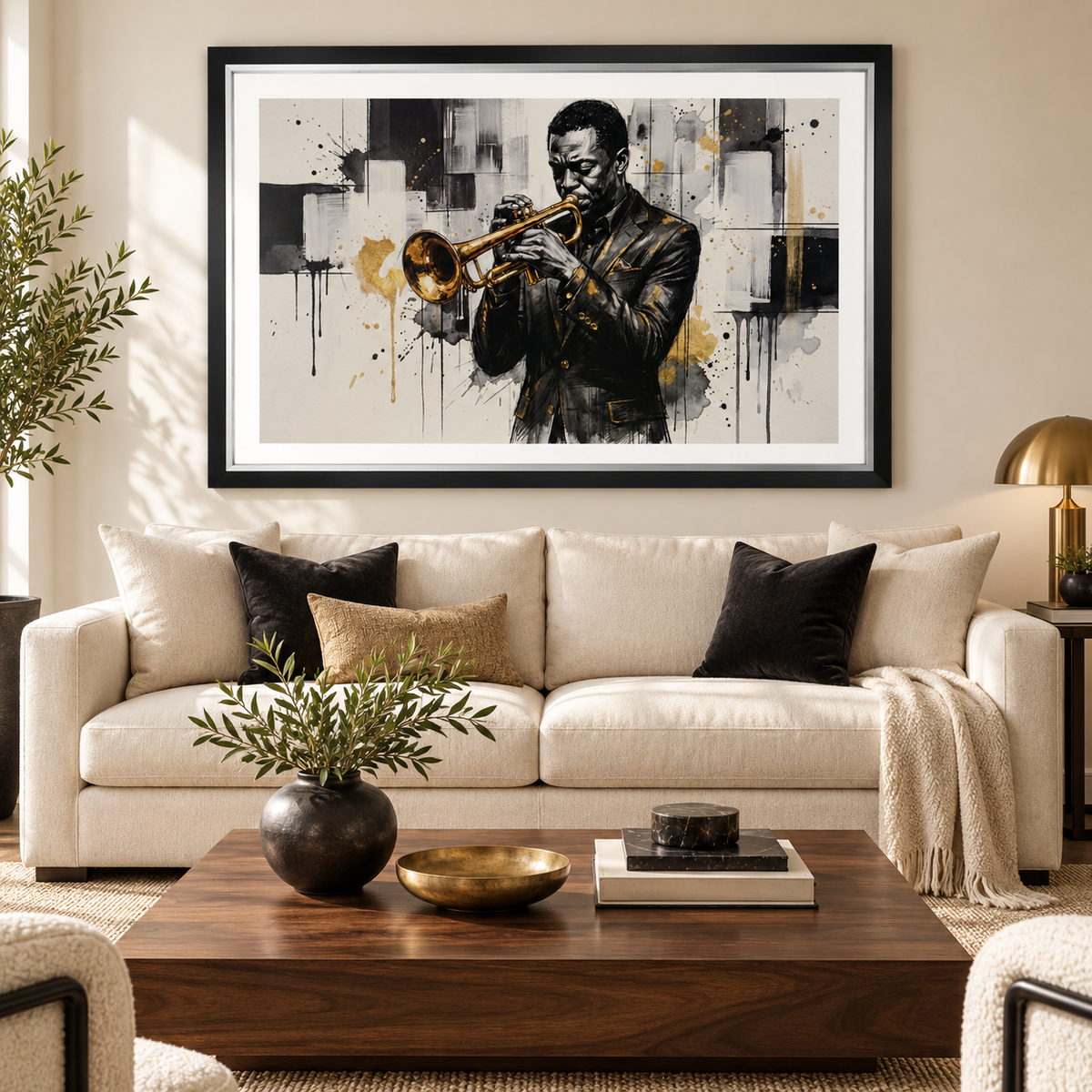 Tableau impression sur PVC TROMPETTISTE