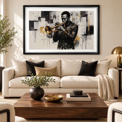 Tableau impression sur PVC TROMPETTISTE