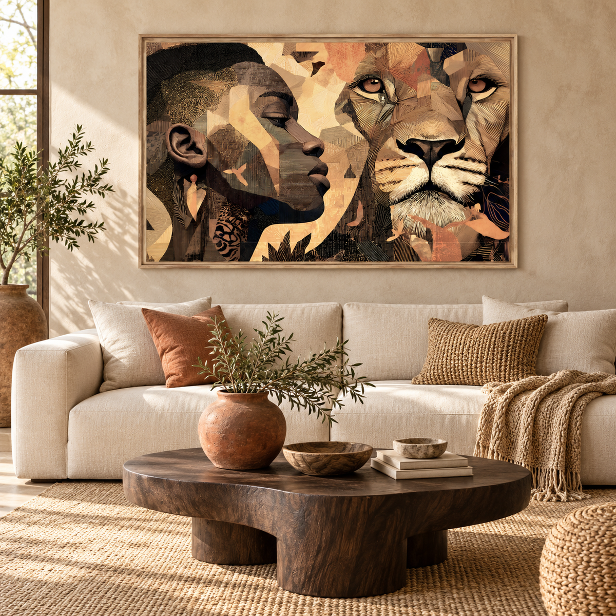 Tableau cadre en bois SAVANA