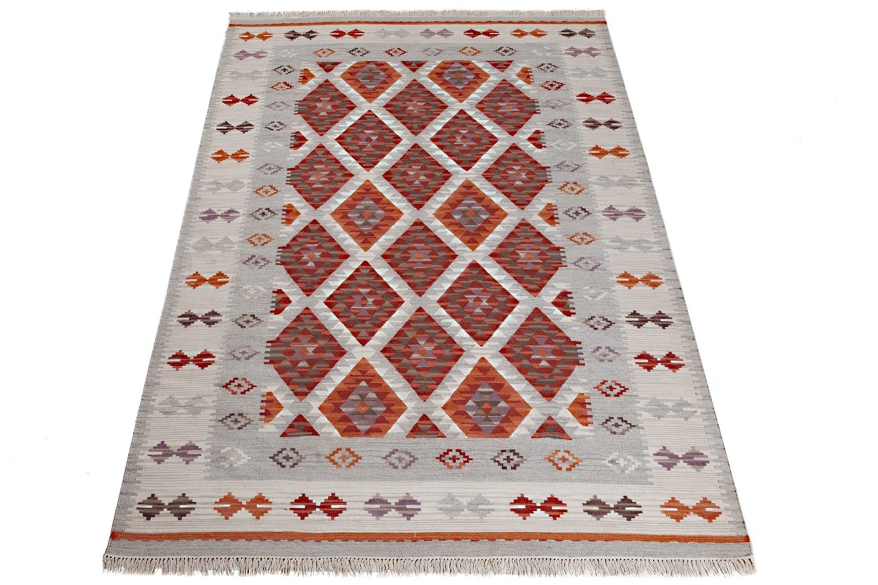 Alfombra kilim oriental de lana tejida a mano ZAGRA