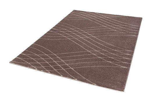 Tapis de salon moderne tissé plat BROWNIE