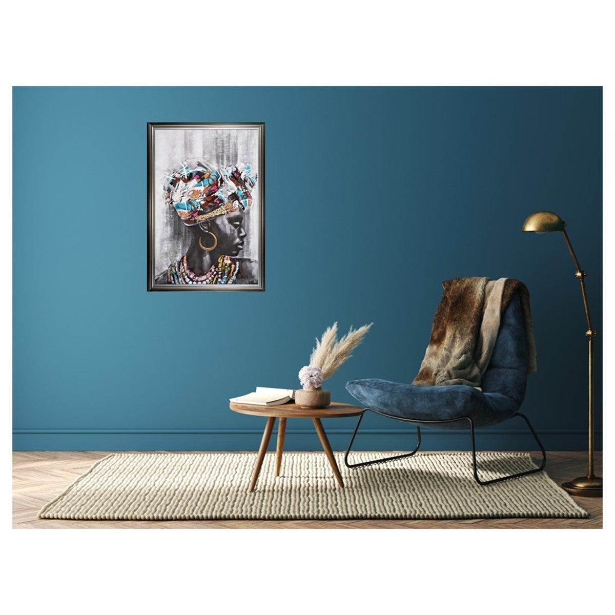 Tableau cadre en bois TURBANISTAINE