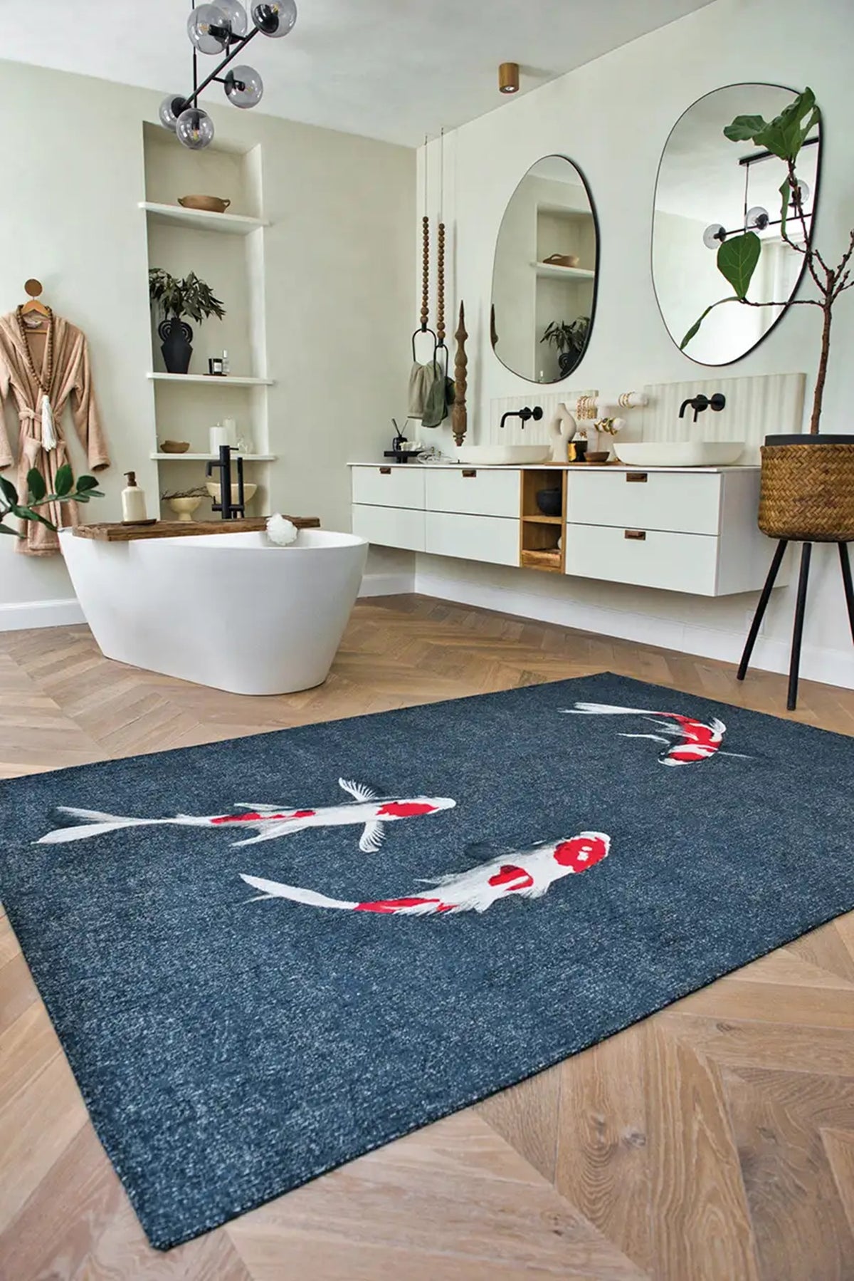 Tapis de salon et chambre tissé plat PONDY