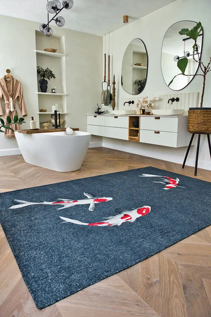 Tapis de salon et chambre tissé plat PONDY