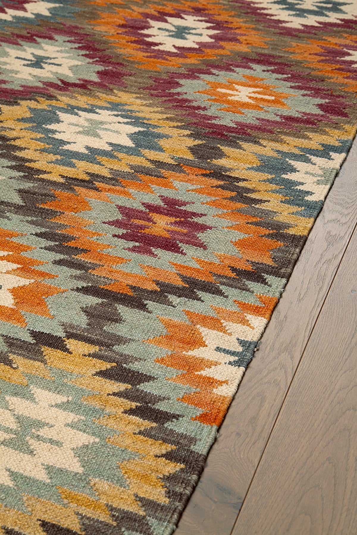 Alfombra kilim oriental de lana tejida a mano SOLAS