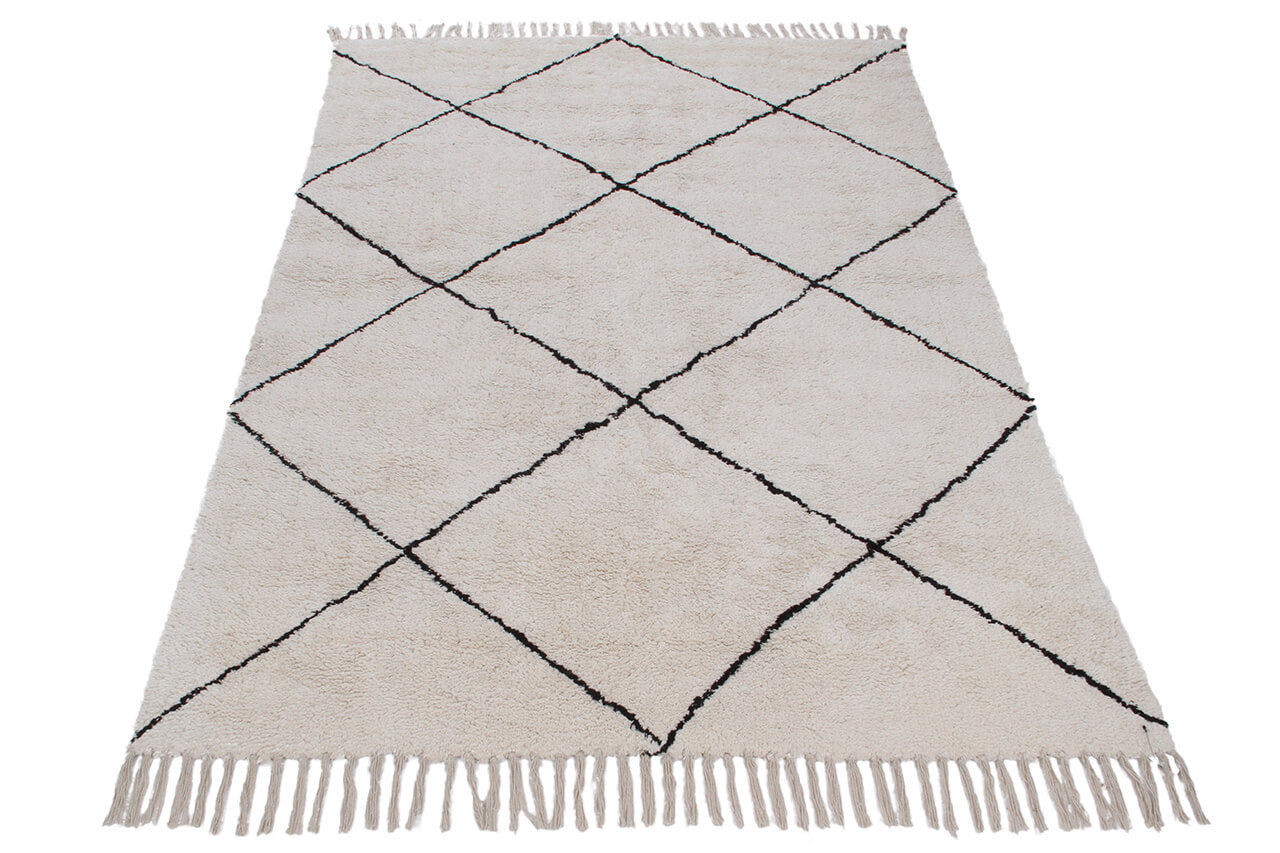 Tapis de style berbère tufté en coton CATAZ