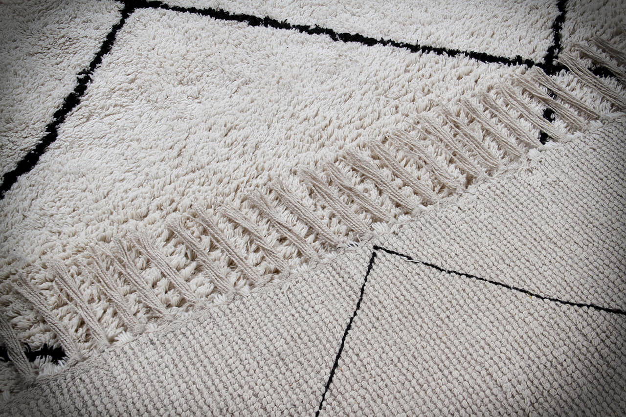 Tapis de style berbère tufté en coton CATAZ