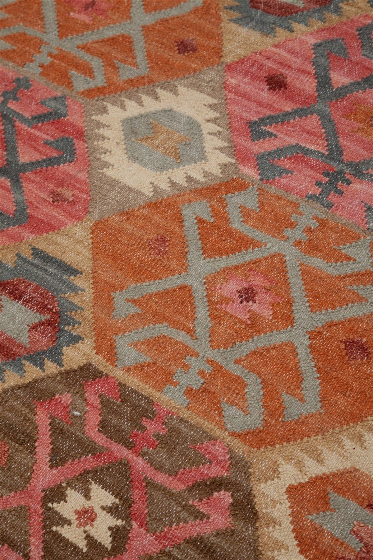 Alfombra kilim oriental de lana tejida a mano Bakan