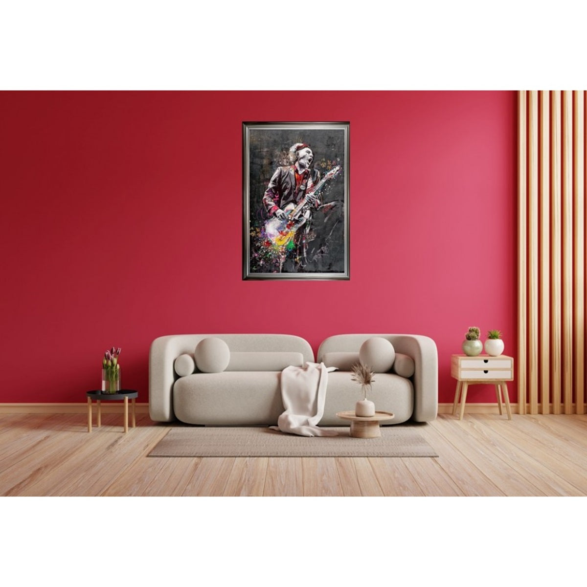 Tableau cadre en bois ROCK ATTITUDE