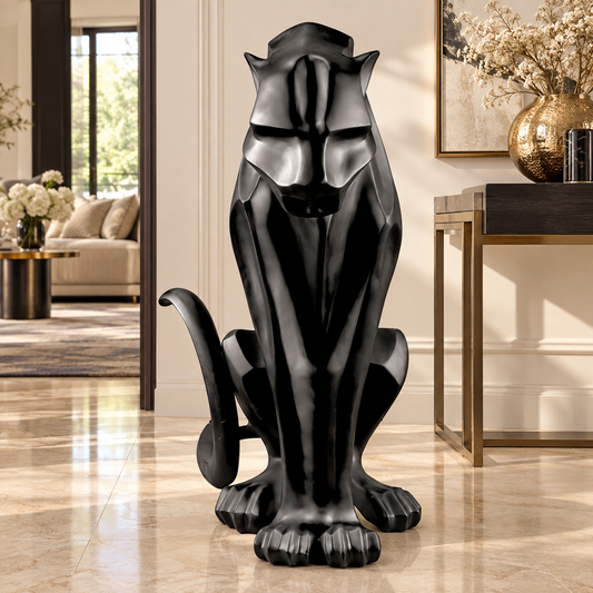 Escultura de estatua moderna de pantera BLACKIE