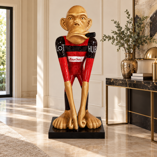 Sculpture statue moderne Monkey Dandy – H. 145 cm