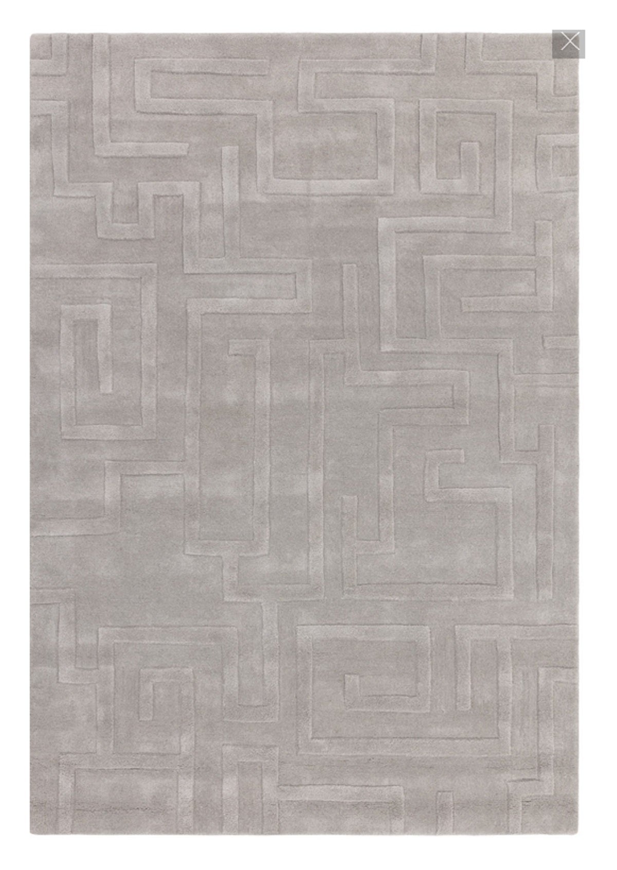 Tapis de salon moderne pure laine tufté main ZEMA