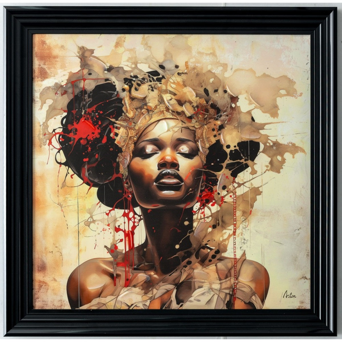 Tableau cadre en bois AMINATA