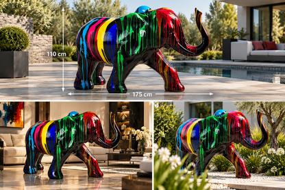 Escultura de estatua moderna de ELEFANTE LOCO