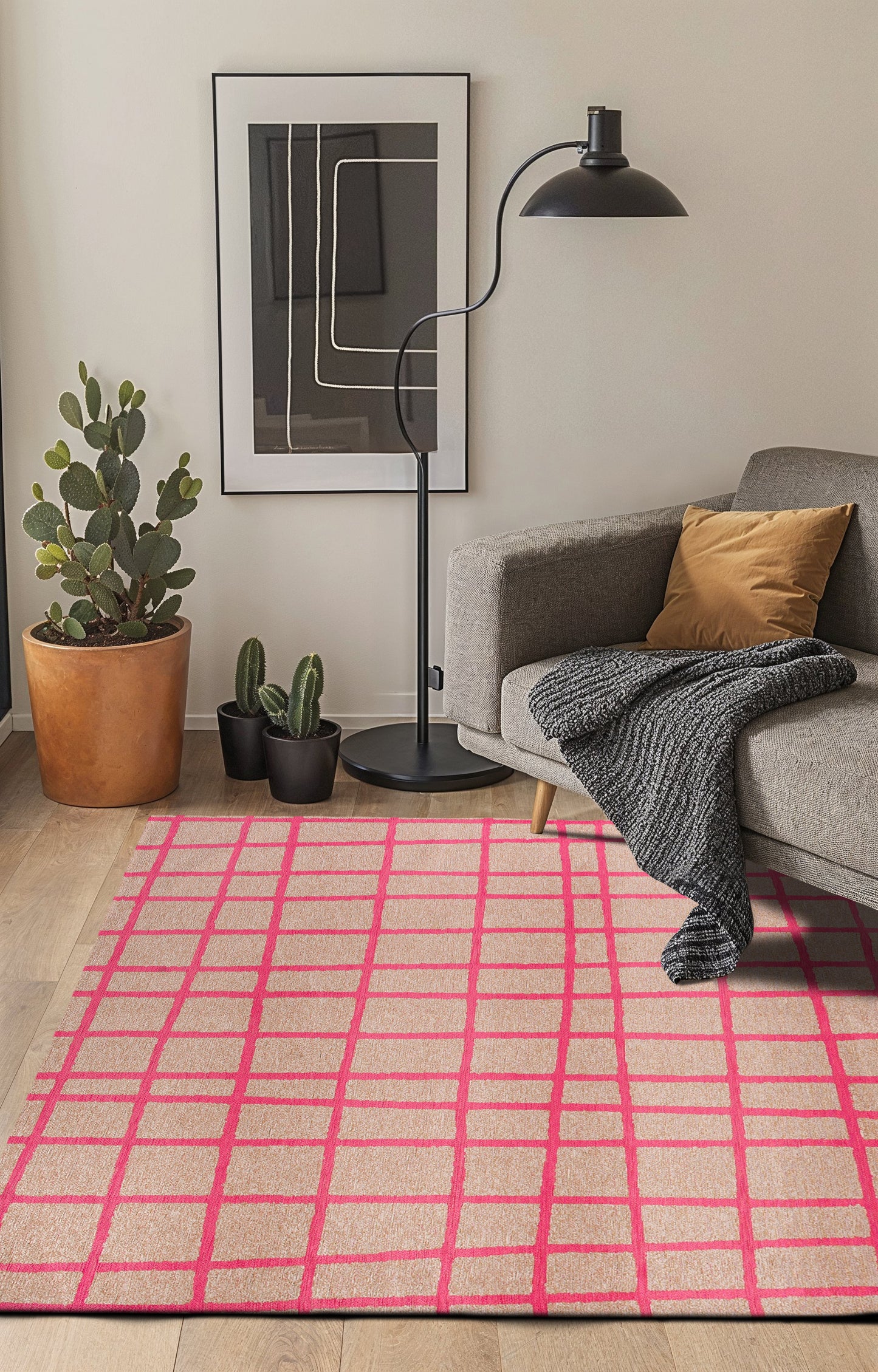 Tapis de salon moderne tissé plat VERO