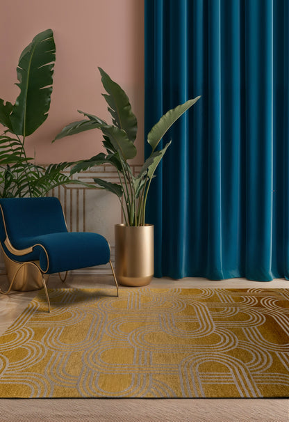 Tapis de salon moderne tissé plat FEVER