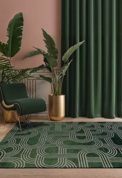 Tapis de salon moderne tissé plat FEVER