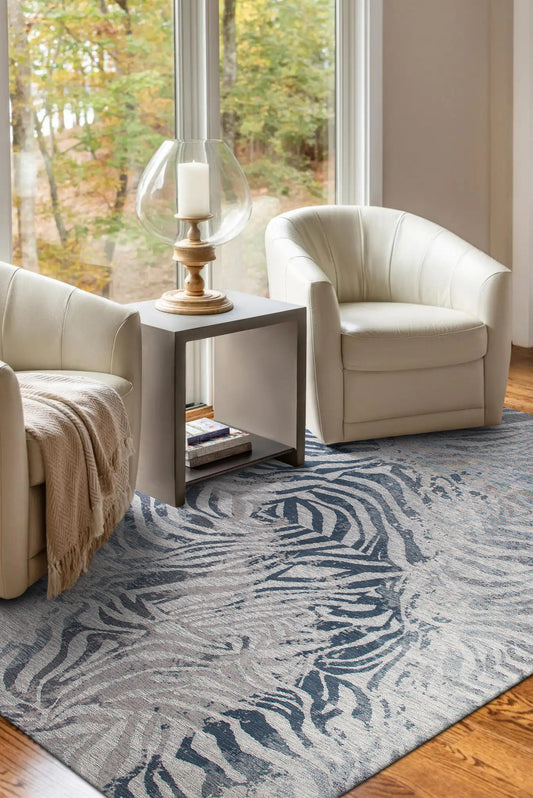 Tapis de salon moderne tissé plat SAVANE