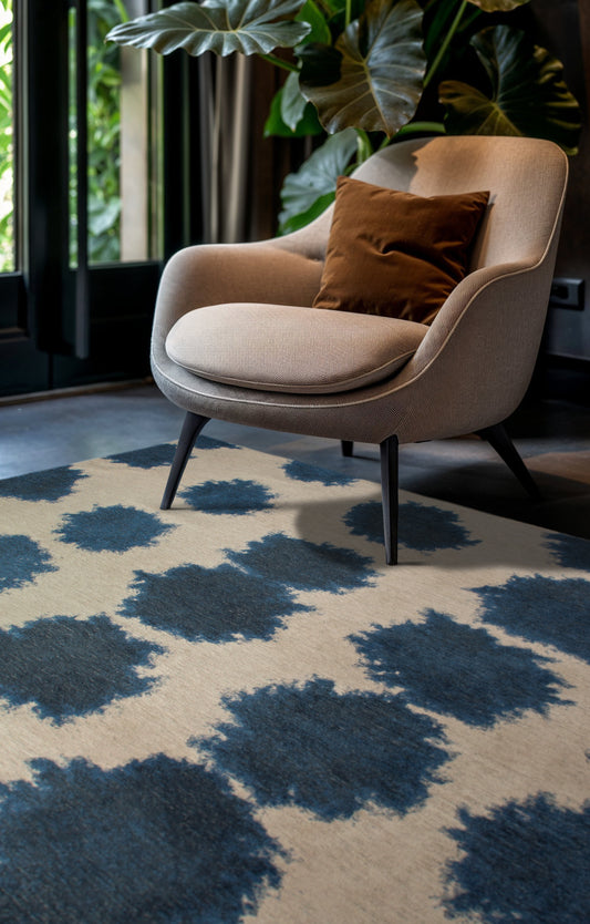 Tapis de salon moderne tissé plat BULLET