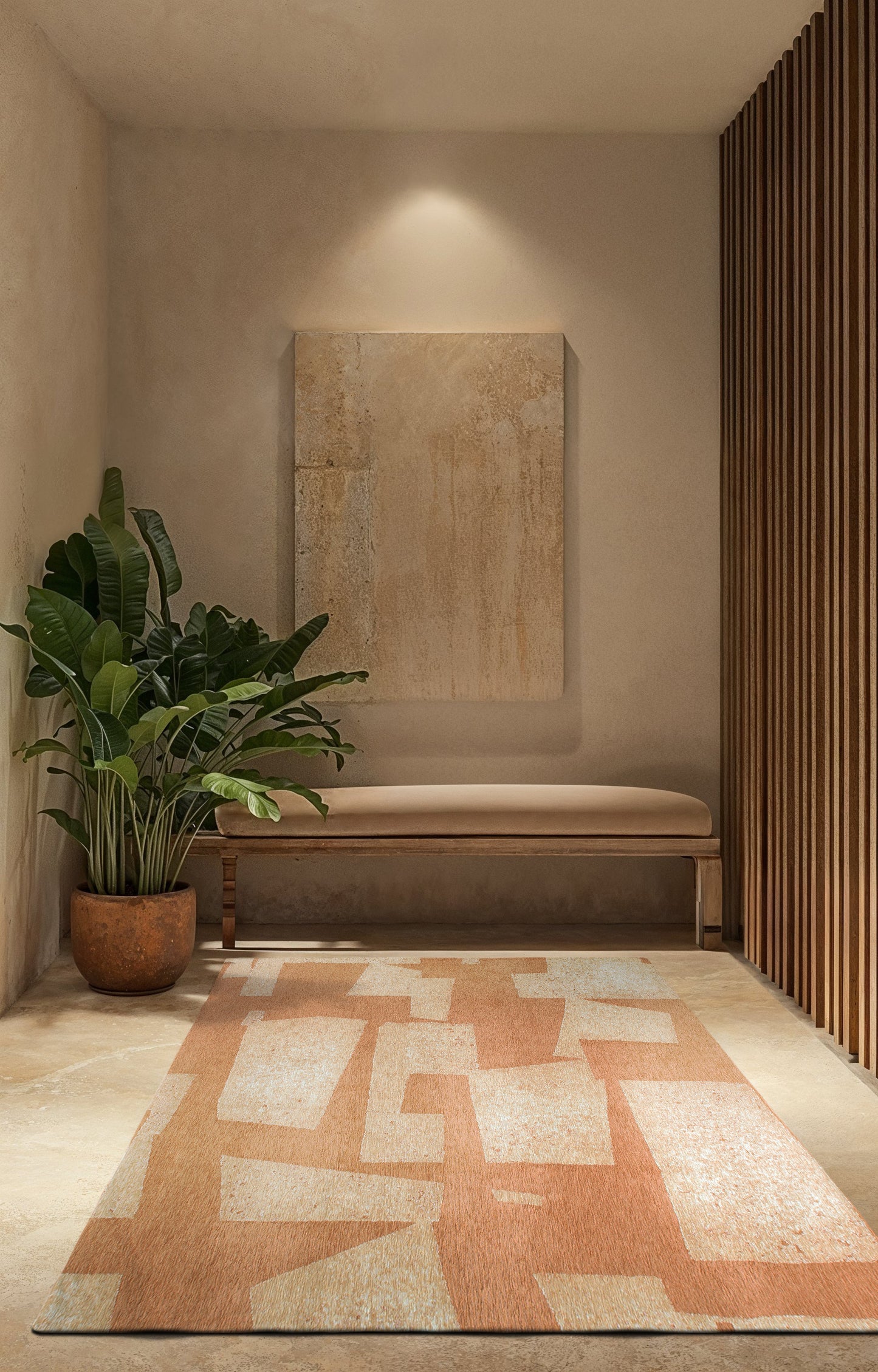 Tapis de salon moderne tissé plat SPRING